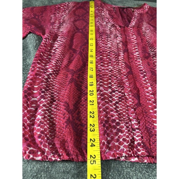 a.n.a. Women's Pink and Red Snakeskin Print Blouse Size XL - Picture 4 of 10